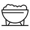 Bean food icon outline vector. Baked dish