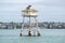 Bean Rock wooden cottage lighthouse at the entrance of Waitemata harbour