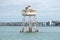 Bean Rock wooden cottage type lighthouse at the entrance of Waitemata harbour