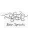Bean sprouts, soybean sprouts outline drawing