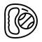 beanbag accessory line icon vector illustration