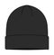 Beanie hat knit cap  template vector illustration | Black