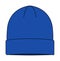 Beanie hat knit cap  template vector illustration | Blue