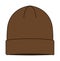 Beanie hat knit cap  template vector illustration | Brown