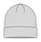 Beanie hat knit cap  template vector illustration | white