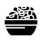 beans bowl glyph icon vector illustration