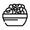 beans bowl line icon vector illustration