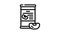 beans canned food line icon animation