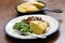 Beans and greens with cornbread, southern cooking