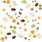 Beans, peas and cereals second seamless pattern