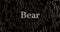 Bear - 3D rendered metallic typeset headline illustration