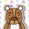 Bear animal sticker patch design