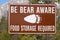 Bear aware sign