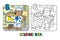 Bear baker ABC coloring book Alphabet B