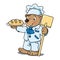 Bear baker Animals and professions ABC. Alphabet B