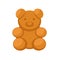 Bear biscuit icon, flat style