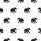 Bear black and white tribal seamless vector patterns.