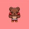 Bear Boxer Cute Creative Kawaii Cartoon