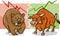 Bear and bull market cartoon