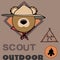 Bear cartoon scout uniform insignia pack collection illustration