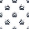 Bear Claw. Bear Footprint Seamless Pattern. Vector