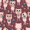 Bear cute love cake seamless pattern