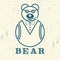 Bear. Design clothes, t-shirts. Vector illustration.