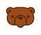 Bear face sign icon. Beast head isolated. vector illustration