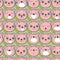 Bear faces seamless pattern