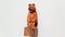 Bear figurine embedded in wood. City Surgut.