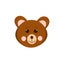 Bear in flat style. cute animal element for the design of children room, clothes, sticker, poster