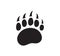 Bear footprint vector isolated logo