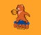Bear funny, logotype. Sport animal logo and emblem. Grizzly bear cub character