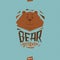 Bear grizzle illustration