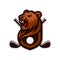 Bear head mascot logo for the Golf team logo.