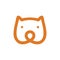 Bear head monoline vector icon