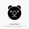 Bear, Head, Predator solid Glyph Icon vector