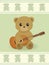 Bear holding guitar