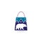 Bear house shopping bag concept logo hipster