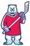 Bear ice hockey mascot