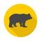 Bear icon with long shadow
