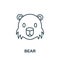 Bear icon from russia collection. Simple line Bear icon for templates, web design and infographics