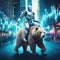 Bear Illustration. Trading Bots and AI - A Dynamic Duo. Market Insights - AI-Powered Data Analysis.