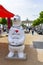 Bear with inscription `I love Berlin` and Brandenburg gate at background, Berlin, Germany