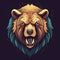The bear logo in 2D digital illustration