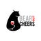 Bear logo design playful print idea. animal or trading market
