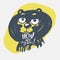 bear Logo or honey bear or polar bear head face logo design. Bear head mascot Logo Stock Vector, Brave Grizzly head