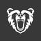 Bear Logo for sport club or team. Animal mascot head logotype. Template. Vector illustration.