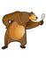 Bear with Magnifying Glass Cartoon