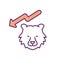 Bear market RGB color icon